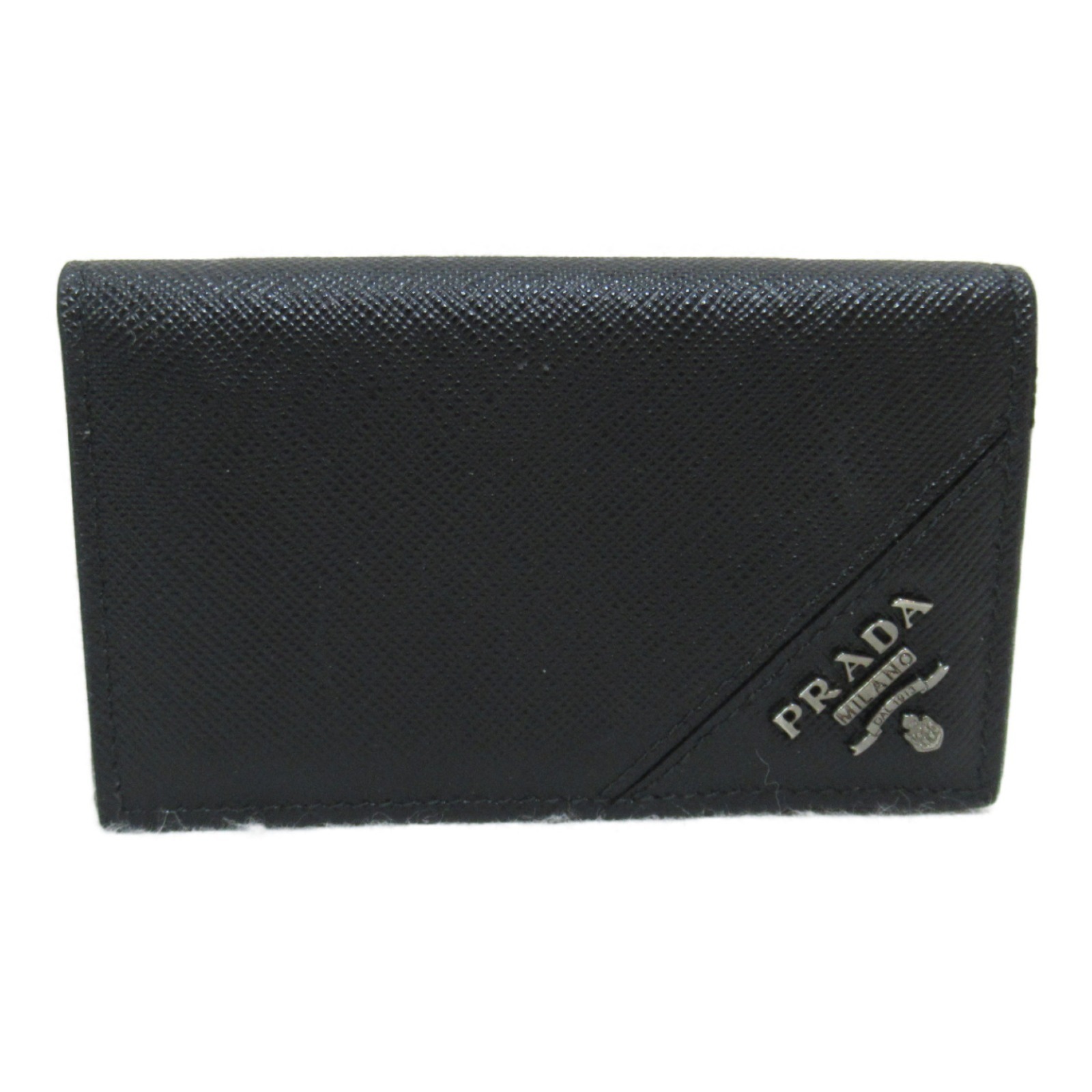 Prada Business Card Holder In Saffiano Leather Black Prada Business Card Holder In Saffiano Leather Black